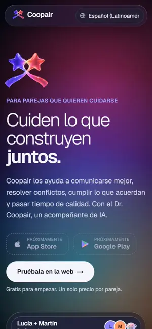 Coopair screenshot · mobile