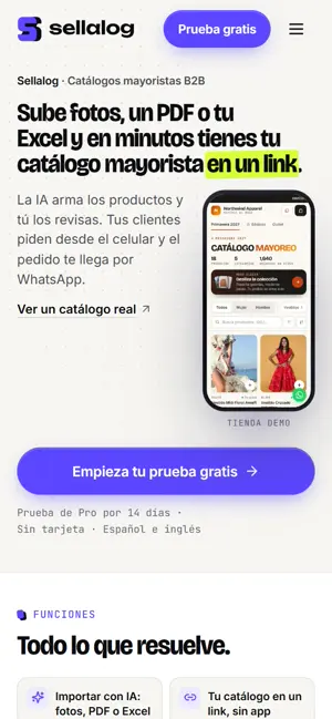 Sellalog screenshot · mobile