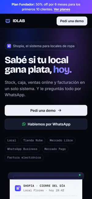 Shopia screenshot · mobile